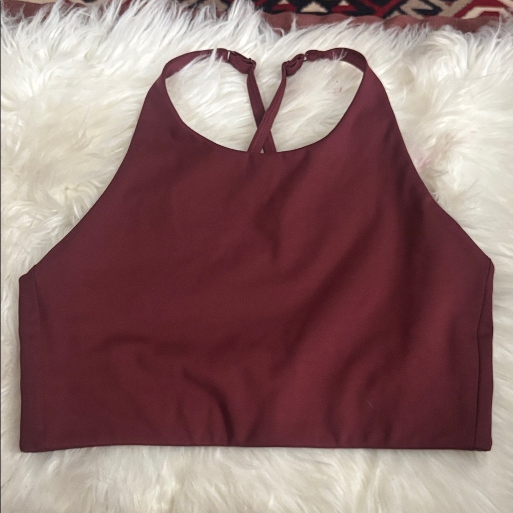 Girlfriend Collective Burgundy Top